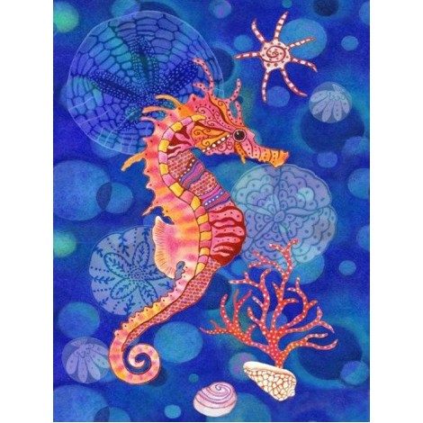 2021 Full Drill Seahorse 5d Diy Diamond Painting Kits UK