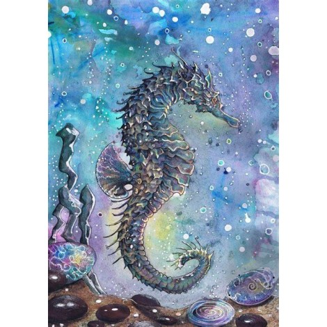 2021 Full Drill Seahorse 5d Diy Diamond Painting Kits UK