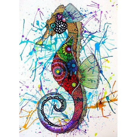 2021 Full Drill Seahorse 5d Diy Diamond Painting Kits UK