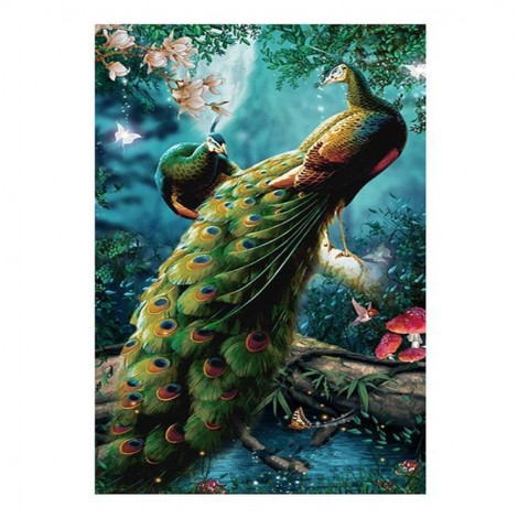 2021 Peacock Full Drill Diy Diamond Painting Kits UK