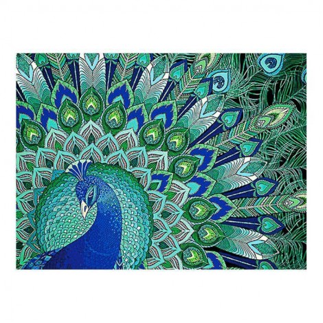 2021 Peacock Full Drill Diy Diamond Painting Kits UK 