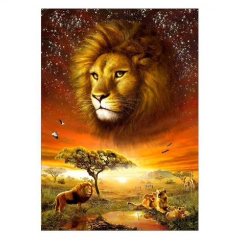 2021 Lion Full Drill Diy 5d Diamond Painting Kits UK
