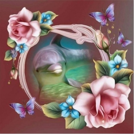 2021 Dolphin Full Drill Diy Diamond Painting Kits UK