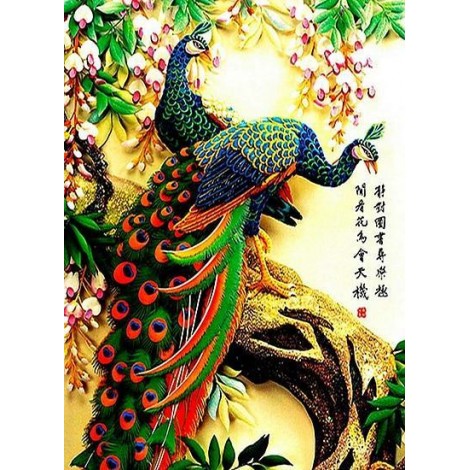 2021 Peacock Full Drill Diy Diamond Painting Kits UK