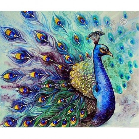 2021 Peacock Full Drill Diy Diamond Painting Kits UK