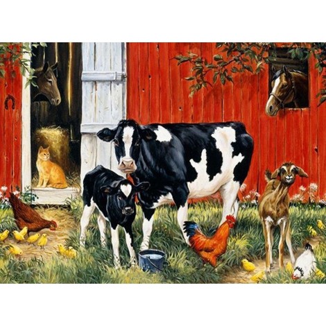 2021 Cow Full Drill Diy Diamond Painting Kits UK