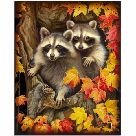 2021 Raccoon Full Drill Diy Diamond Painting Kits UK 