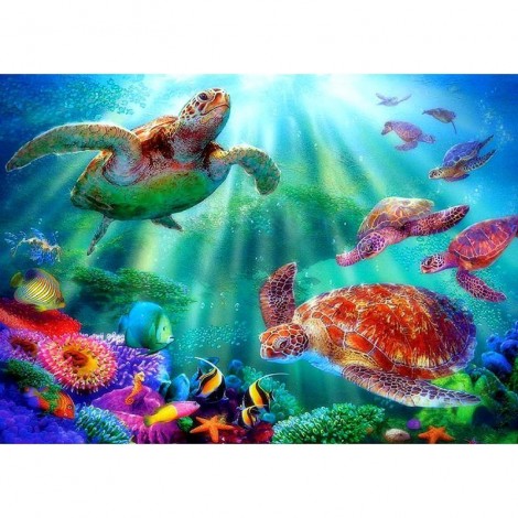 2021 Turtle Full Drill Diy Diamond Painting Kits UK 