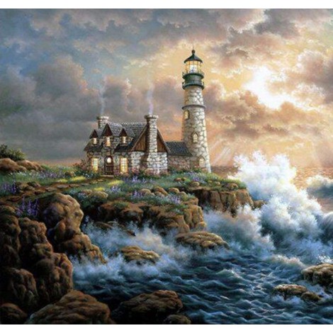 2021 Lighthouse Full Drill 5d Diy Diamond Painting Kits 