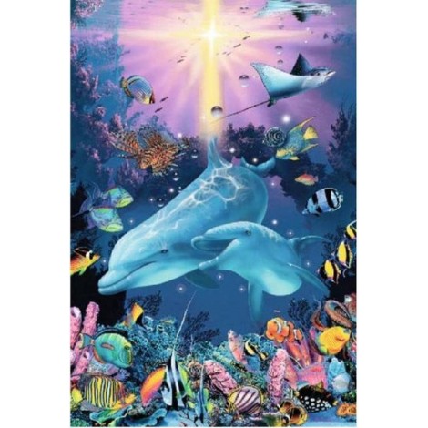 2021 Dolphin Full Drill Diy Diamond Painting Kits UK