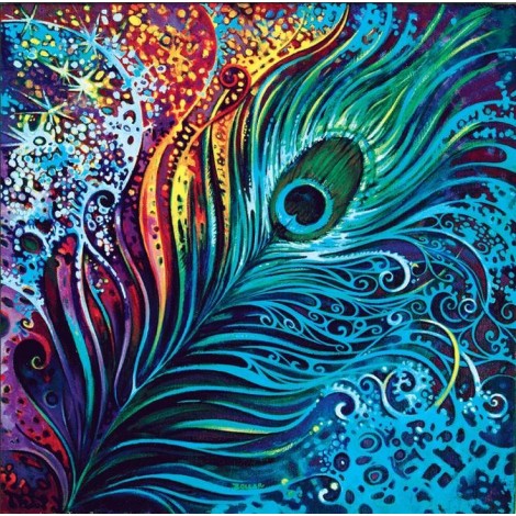 2021 Peacock Full Drill Diy Diamond Painting Kits UK