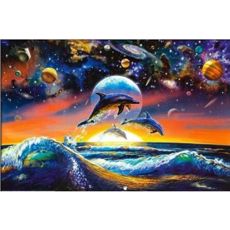 2021 Dolphin Full Drill Diy Diamond Painting Kits UK
