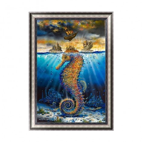 2021 Full Drill Seahorse 5d Diy Diamond Painting Kits UK 
