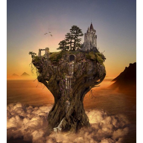 2021 Castle Full Drill Diy Diamond Painting Kits UK