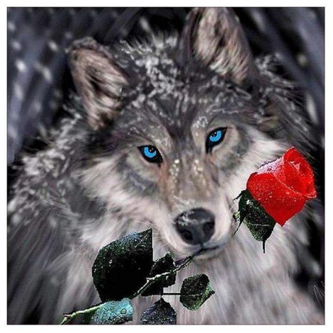2021 Wolf Diy Diamond Painting Kits UK 