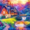 2021 Full Drill Landscape Cottage 5d Diy Diamond Painting Kits UK