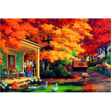2021 Full Drill Landscape Cottage 5d Diy Diamond Painting Kits UK