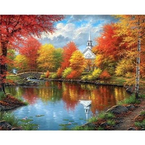 2021 Full Drill Landscape 5d Diy Diamond Painting Kits UK