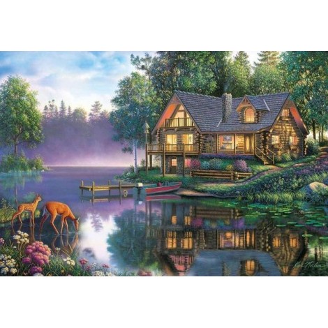 2021 Full Drill Landscape Cottage 5d Diy Diamond Painting Kits UK