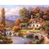 2021 Full Drill Landscape Cottage 5d Diy Diamond Painting Kits UK