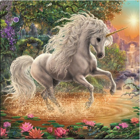 2021 White Unicorn 5d Diy Diamond Painting Kits