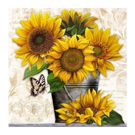 2021 Sunflowers 5d Diy Diamond Painting Kits UK 