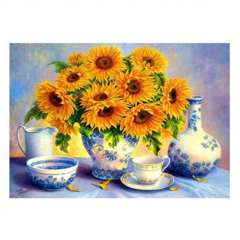 2021 Sunflowers 5d Diy Diamond Painting Kits UK 