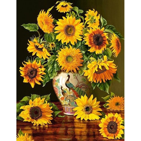 2021 Sunflowers 5d Diy Diamond Painting Kits UK