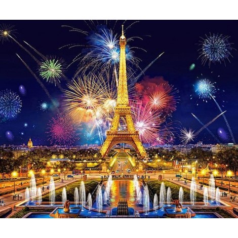 2021 Eiffel Tower Full Drill Diy Diamond Painting Kits UK