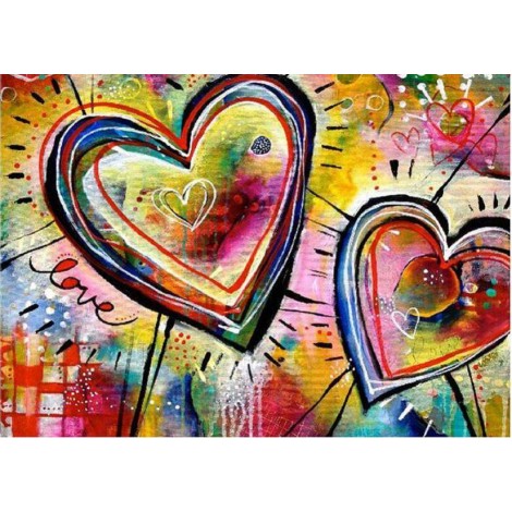 2021 Heart Pattern Full Drill Diy Diamond Painting Kits UK 