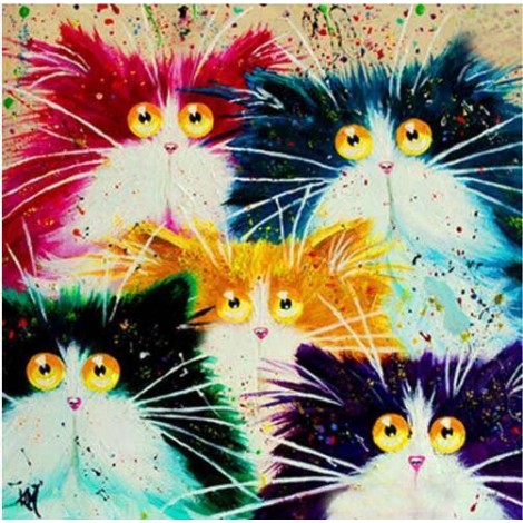 2021 Cat Diy Diamond Painting Kits UK