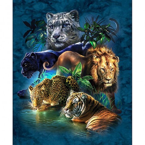 2021Jungle Animal 5d Diamond Painting Kits 