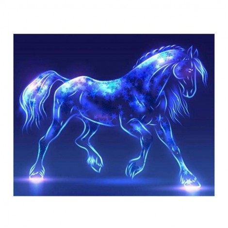 2021 Blue Horse Diamond Painting Kits
